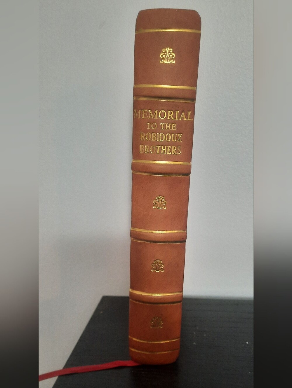 Memorial to the Robidoux Brothers - Brown Leather Bound Book